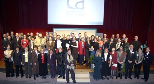 Conservation winners, judges and organisers